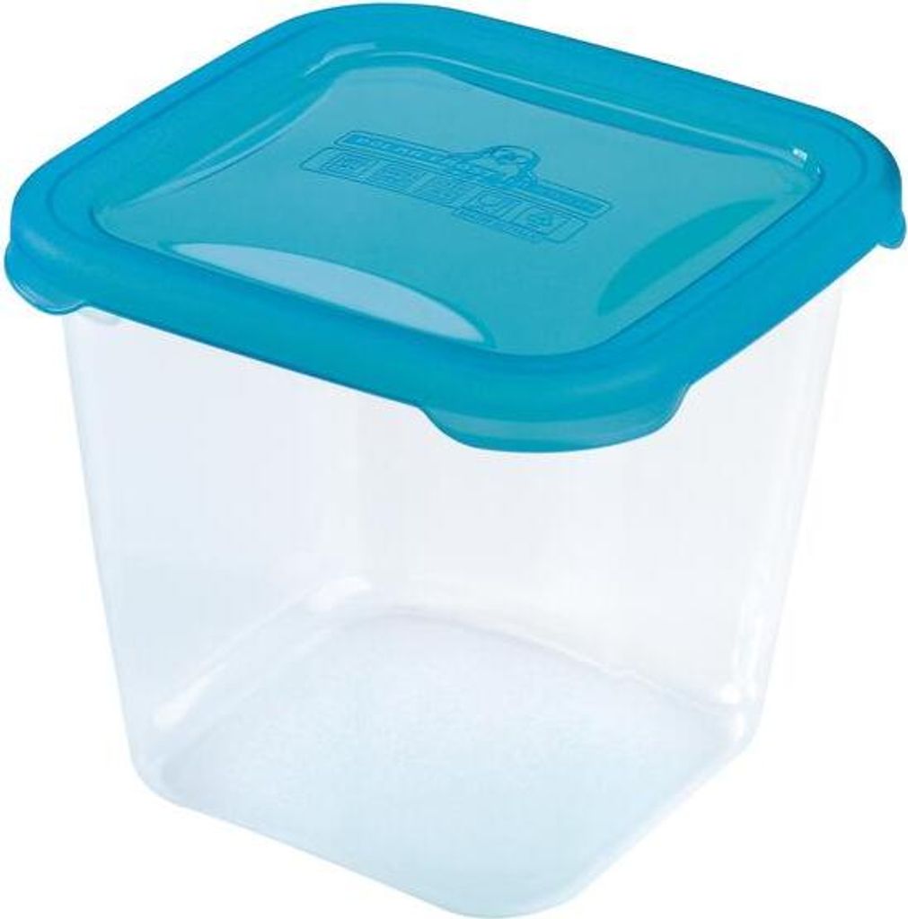 Heidrun 1762 Polar Behälter, quadratisch 1,7 lt, transparent/blau