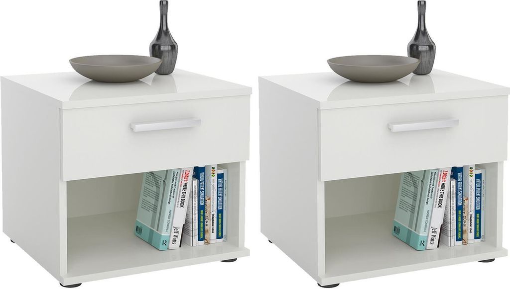 Nachttisch MARY im 2er Set Nachtschrank Nachtkommode in Produktbild 