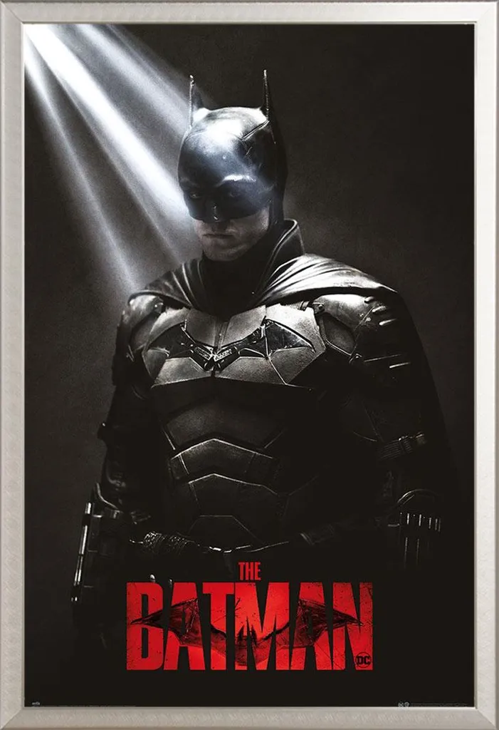 Batman Poster I Am The Shadows Cornice Alluminio Shinsuke® Maxi Argento