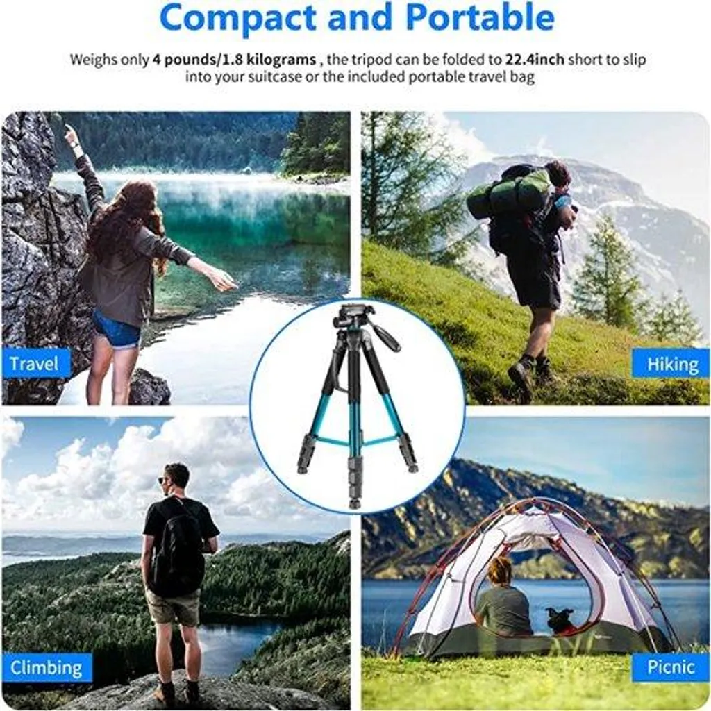 Trépied Stable Anti-Vibration 177 cm avec Monopode pour Photo Nette - 2