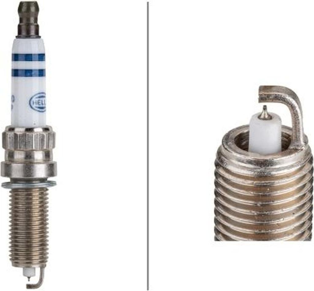 HELLA Zündkerze Iridium Pro, Bi-Hex 14 mm, Gewindelänge 26.5 mm, Elektrodenabstand 0.7 mm