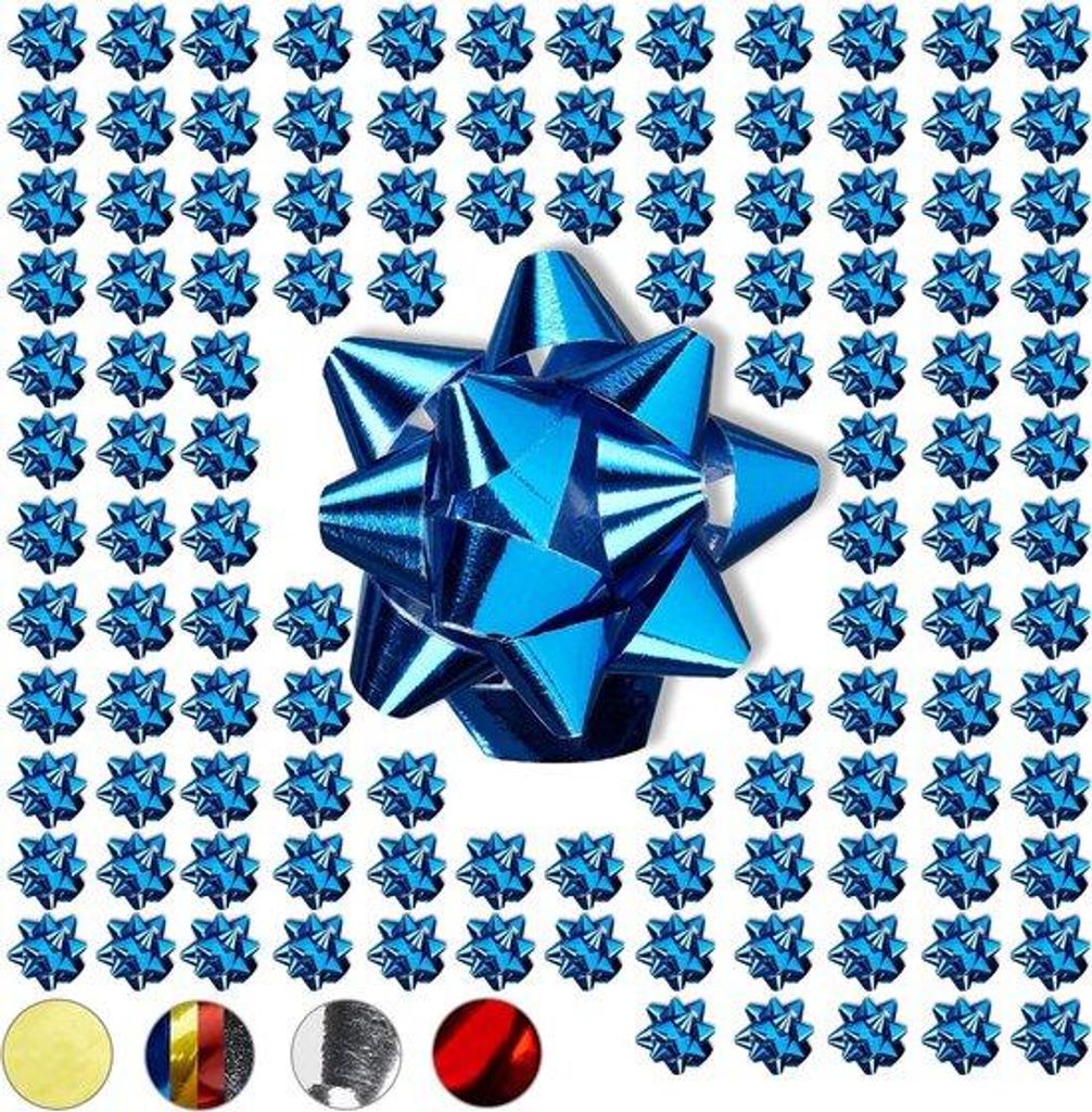 Geschenkset mit 100 Stiften - Selbstklebend - Stifte für Geburtstage oder Weihnachten - Blauer Stift Ø 5 cm