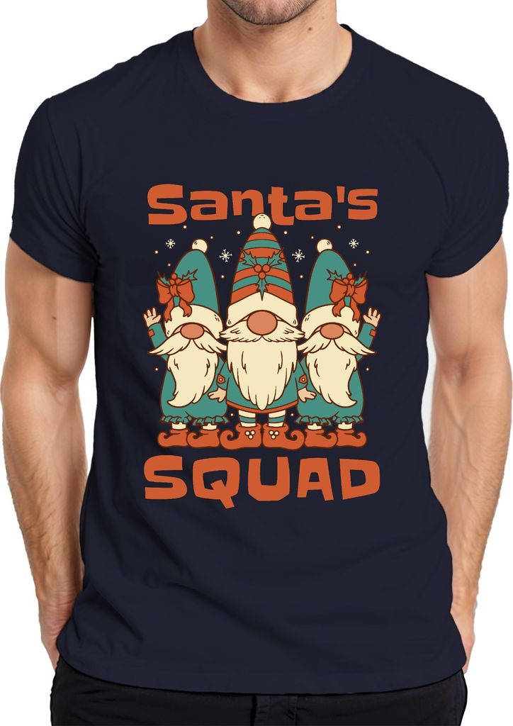 Santa's Squad Schweden Gnome Wichtel - Weihnachten Weihnachtsgeschenk Christmas Herren T-Shirt, Navy, L
