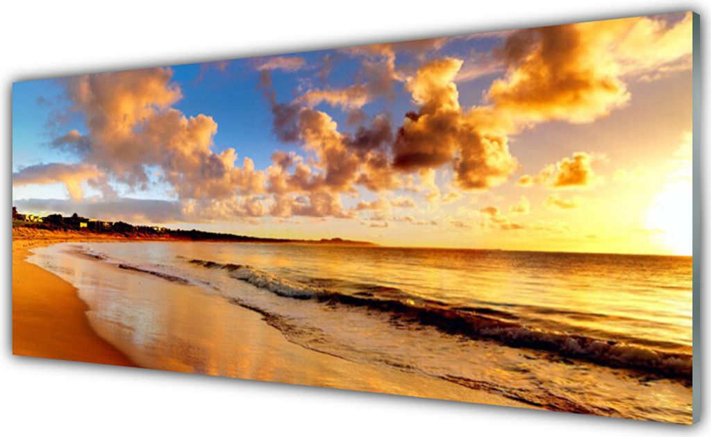 Glasbilder 125x50 Wandbild Druck auf Glas Meer Strand Landschaft