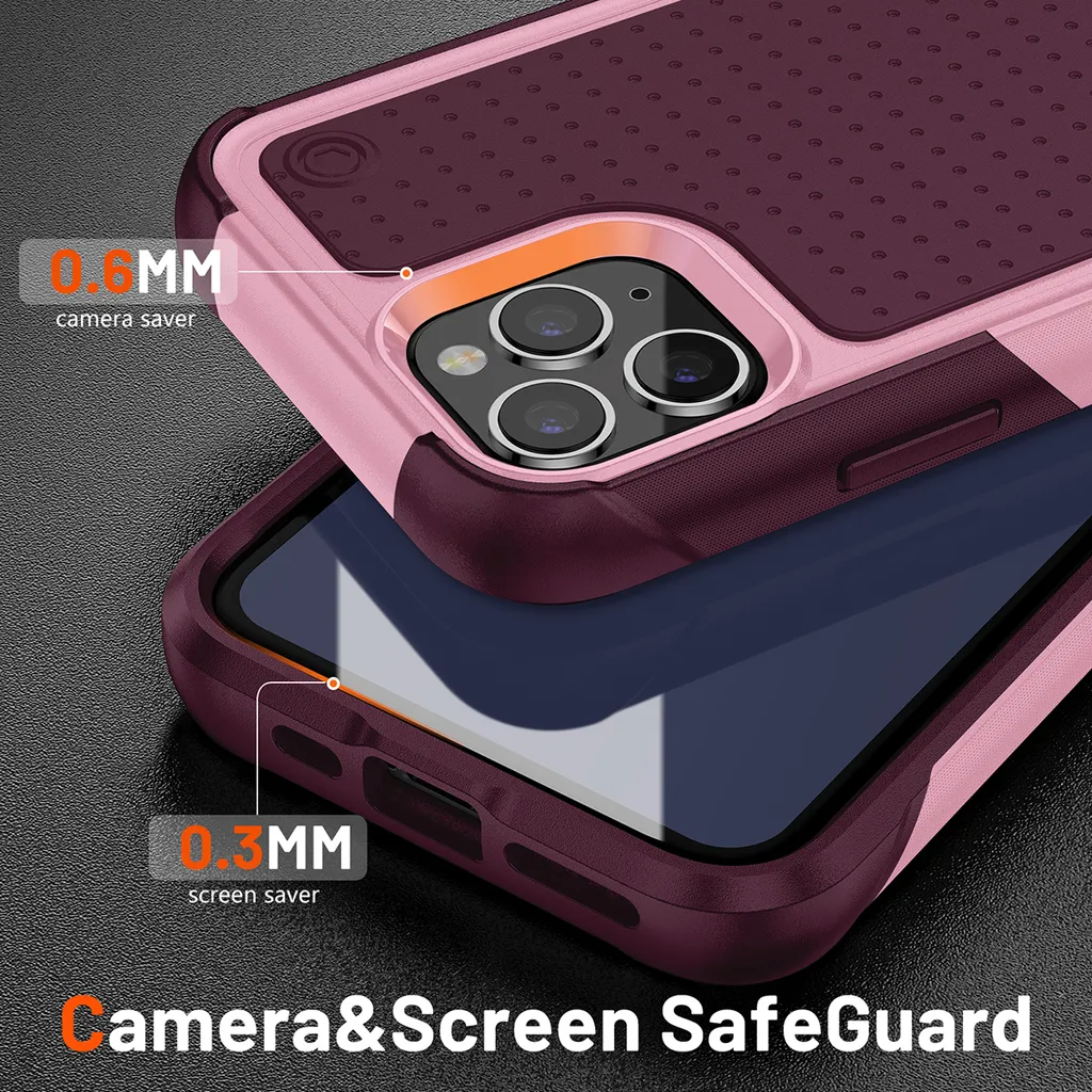 Cover Ibrida iPhone 11 Pro Max Rosa Rosso - Design Sicuro - 4