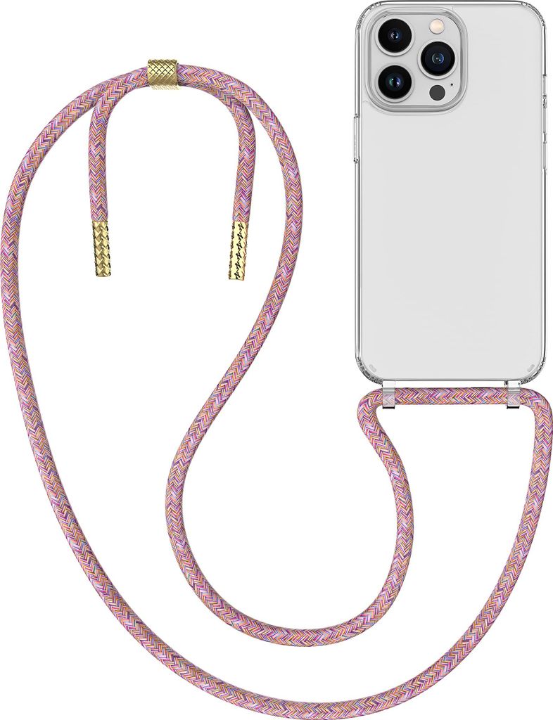 Handykette für Apple iPhone 14 Pro Max - Handyhülle mit Schnur Cover in Mehrfarbig