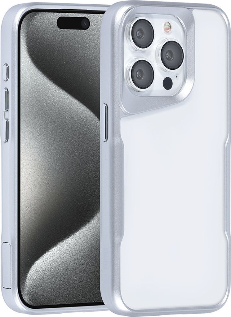 TUNIQ iPhone 15 Pro Back cover case - Silicone - Silver