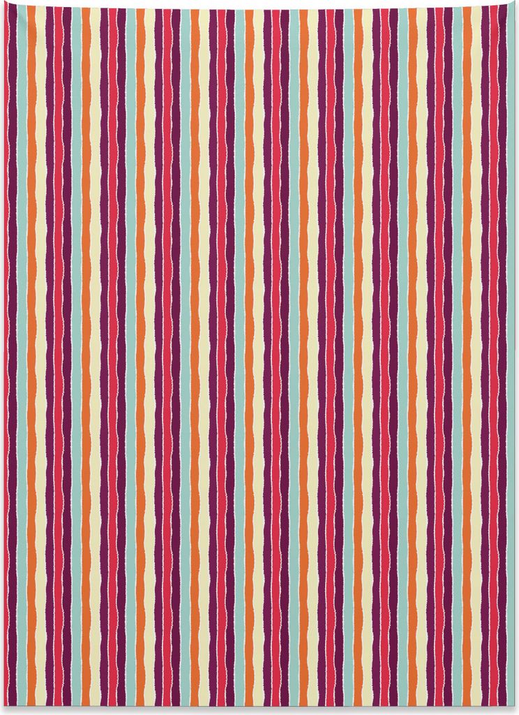 Abakuhaus Bunt Wandteppich, Linien Torn Effect aus Weiches Mikrofaser Stoff Kein Verblassen Klare Farben Waschbar, 110 x 150 cm, Mehrfarbig