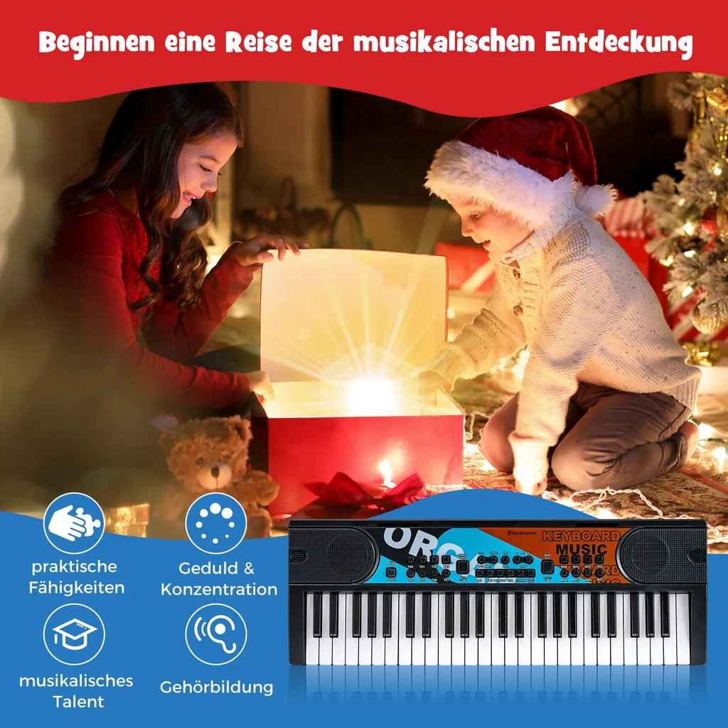 Piano pour enfants COSTWAY Clavier Électrique 49 Touches avec Micro - 5