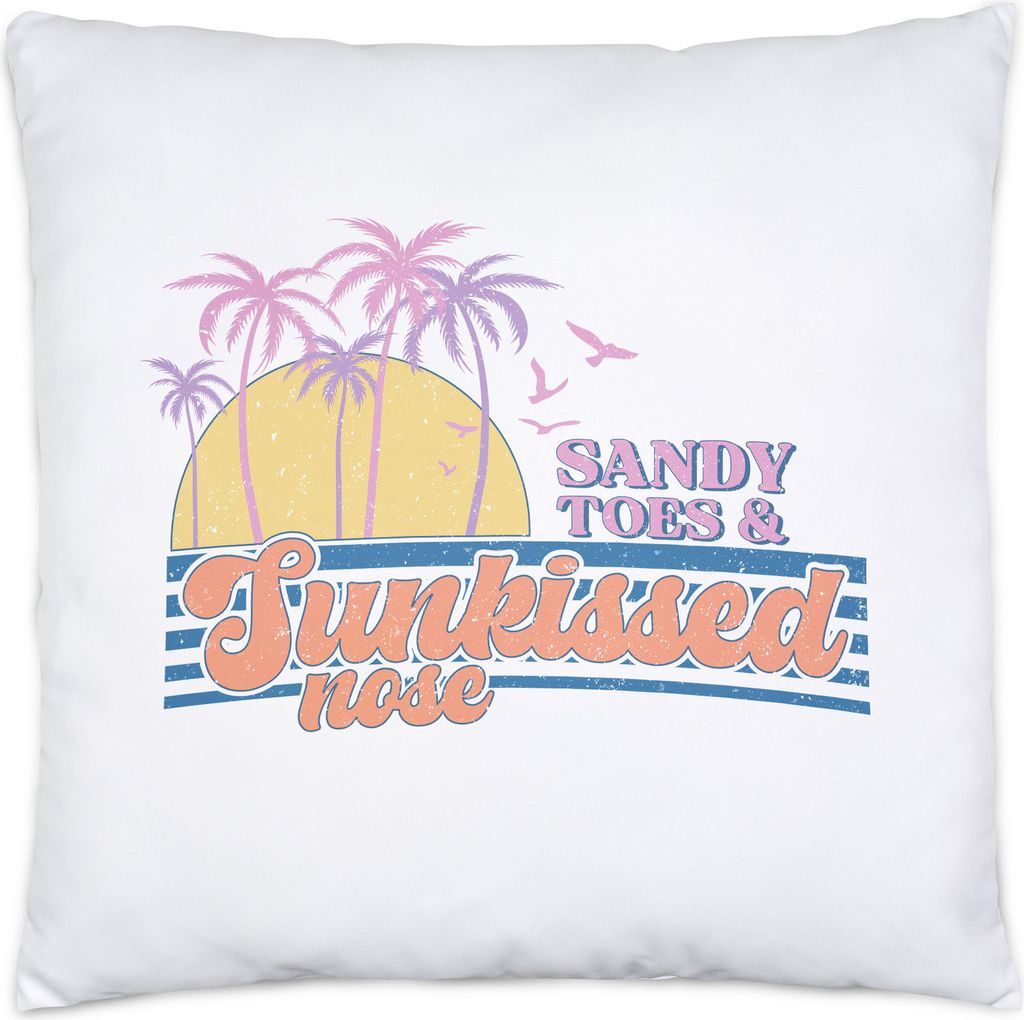 Sandy toes & sunkissed nose Kissen Inkl. Füllung Surf Strandkind Sonne Ozean Beach