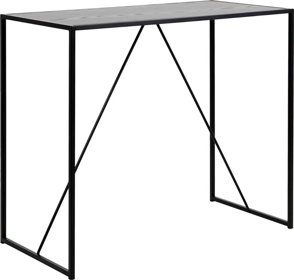 Smuk Chelsea Table de Bar Noire 120 cm - Mange-Debout Design Industriel
