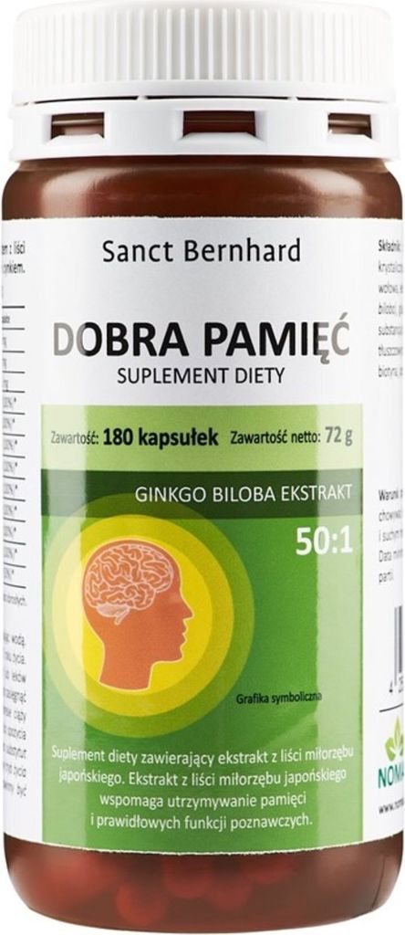 Nahrungsergänzungsmittel Kräuterhaus Sanct Bernhard gutes Gedächtnis (180 Kapseln) 6170