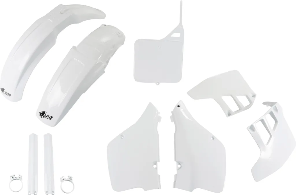 Kit Plastique Blanc UFO Suzuki RM 125 Haute Résistance Sukit399f-041