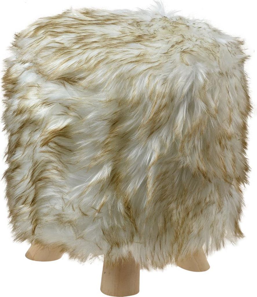 Clayre & Eef Hocker Ø 32x40 cm Weiß Braun Holz