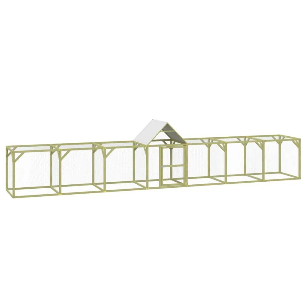 vidaXL Poulailler 7x1x1,5m en bois de pin imprégné pour votre jardin