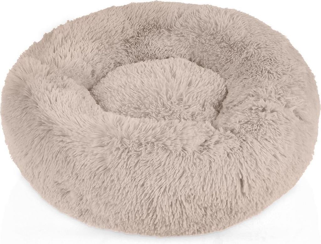 PetJett Donut-Hundebett Mittel – 76 Cm, Flauschig, Rutschfest, Waschbar, Anti-Angst, Für Hunde Bis 20 Kg