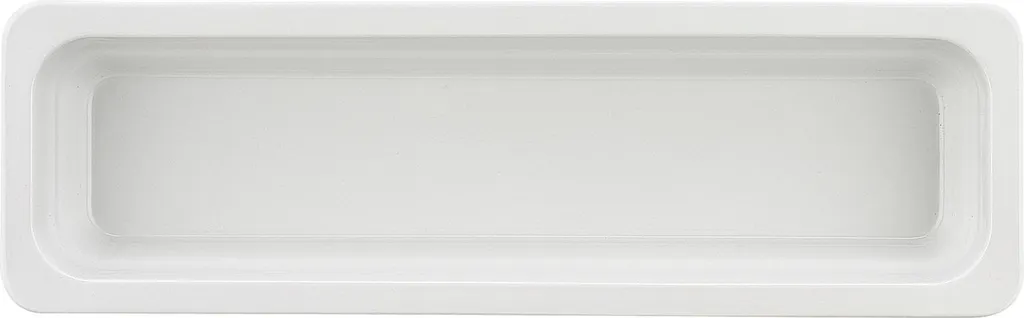 Plat GN 2/4 Porcelaine Blanche 20mm Résistant aux Chocs Thermiques