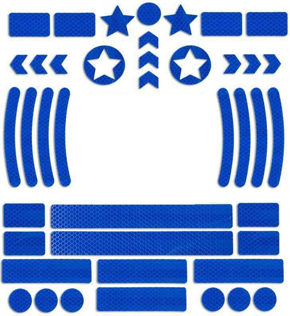 Reflektierender Fahrradaufkleber, kein Zuschneiden erforderlich, ultradünn, gute Klebrigkeit, wasserdicht, starke Reflexion, Nachtsichtbarkeit, Si...