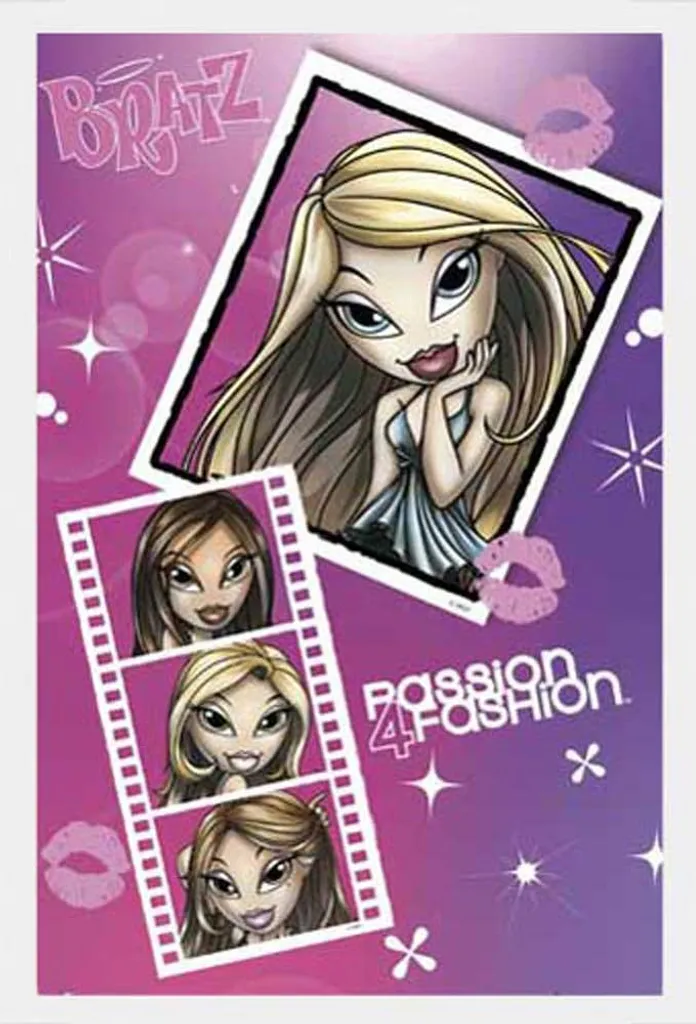 Poster Bratz Passion 4 Fashion avec cadre Shinsuke Maxi MDF blanc 61x91