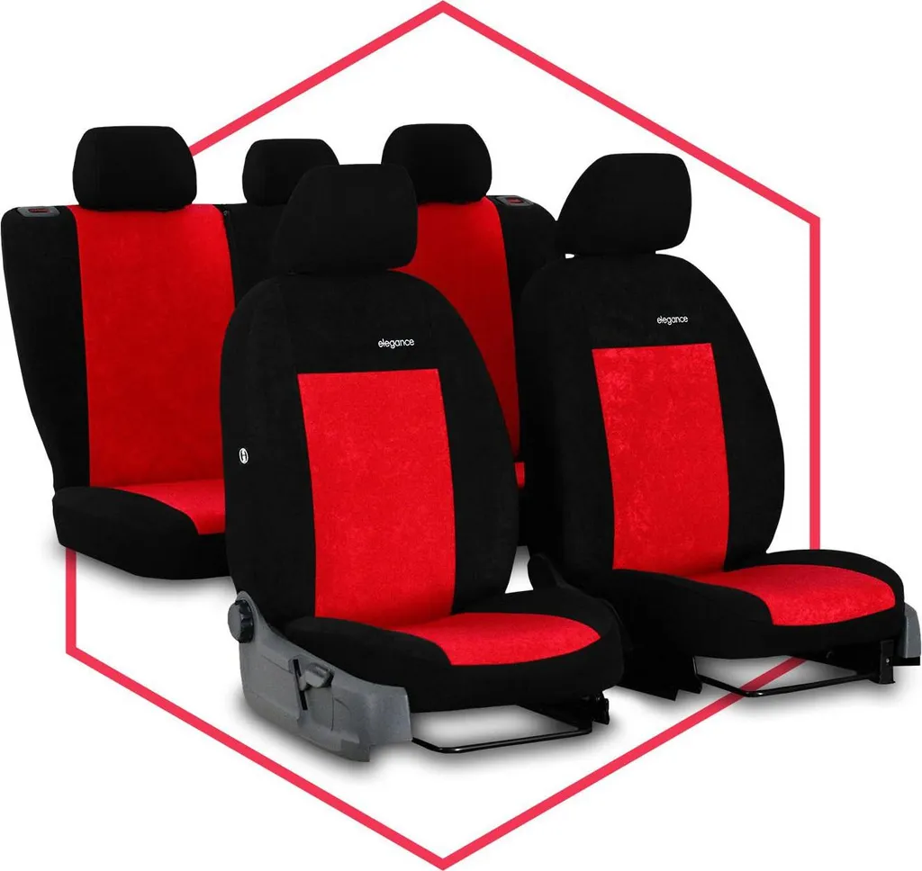 Coprisedili auto Coprisedili universali per Ford Escort Rosso Set coprisedili auto - 12