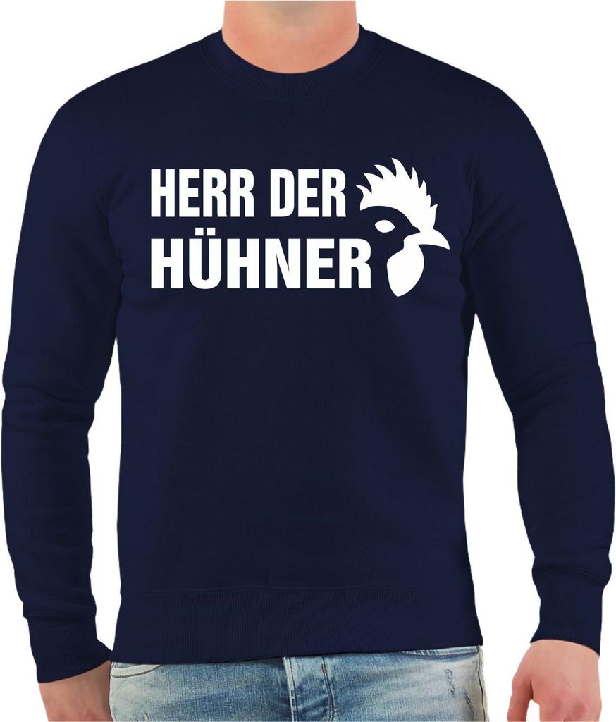 Herren Sweatshirt Herr der Hühner