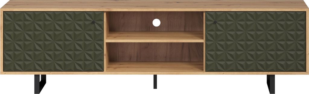 Sentra TV Tisch grün, Eiche Nachbildung. Produktbild 