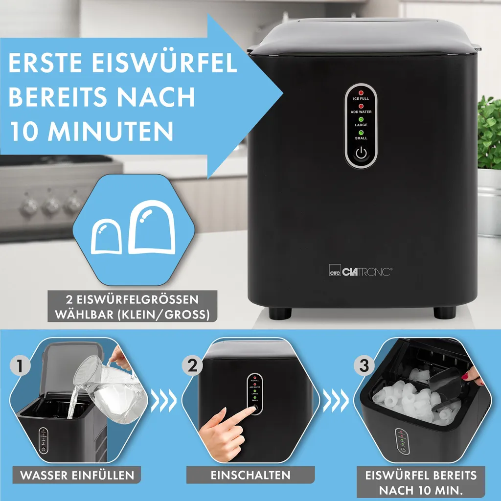 Plus jamais de panne de glace avec cette machine à glaçons rapide 10min