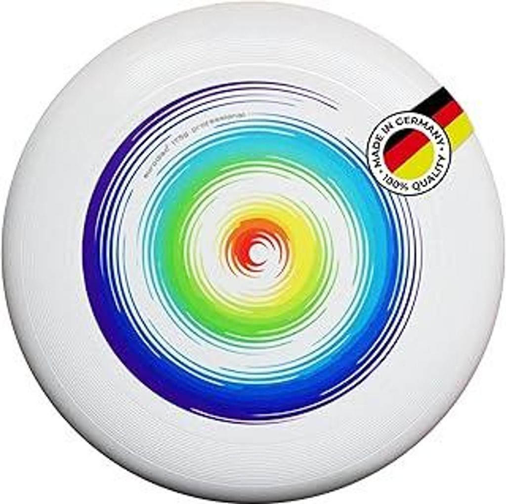 eurodisc 175g Rainbow Profi Ultimate Frisbee Scheibe - Über 100m stabile Flugbahn - Aus 100% Nachwachsenden Rohstoffen - Junge 8 Jahre Geschenkide...