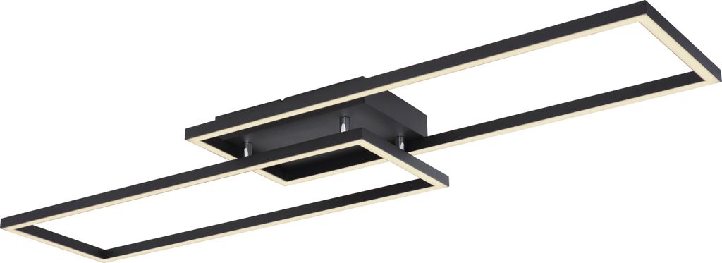 Globo Lighting Deckenleuchte Metall schwarz matt, LED