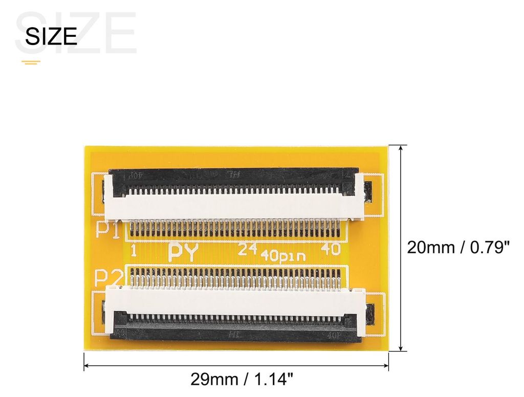 2 Stš¹ck FFC FPC Erweiterungskarte PCB Erweitern ZIP HDD Anschluss 40 Stift 0.5mm Tonh?he Einseitig fš¹r LCD 3D Drucker Kamera DVD TV Laptop Audio
