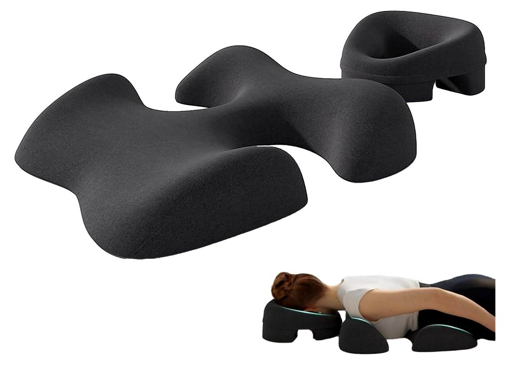 Set aus Massage-Brustkissen und Gesichtswiegenkissen, Bruststütze und Bauchstützkissen für Bett, SPA Salon, Zuhause, Schlafzimmer, ergonomisches...