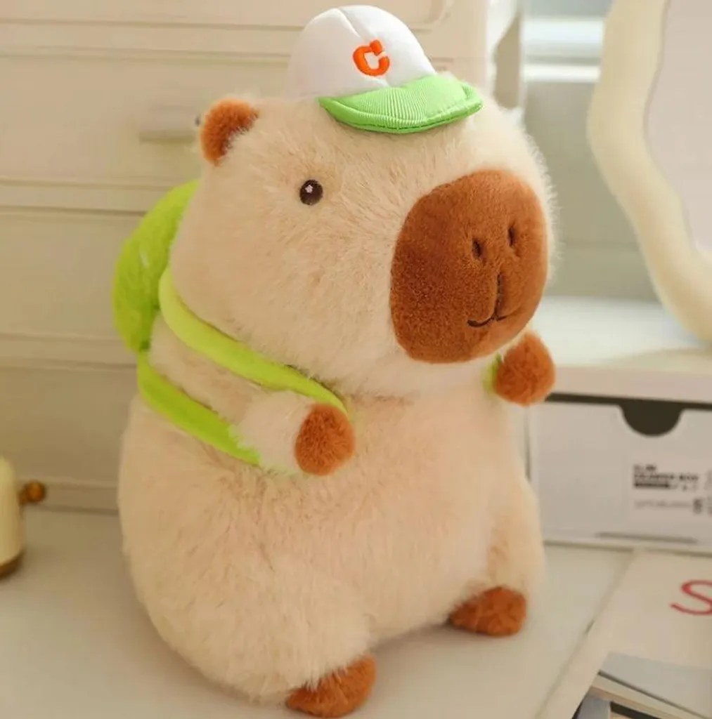 Idée Cadeau Peluche Capybara Tennis - Décoration Chambre Enfant Sport