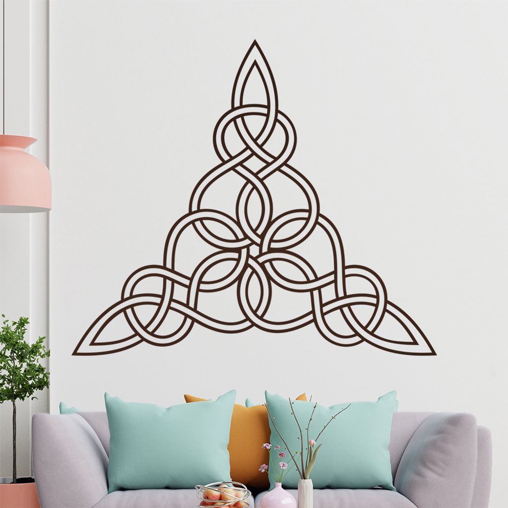 keltischer Knoten - Knotenmuster Wandtattoo in 6 Größen - Wandaufkleber Wall Sticker - Dekoration, Küche, Wohnzimmer, Schlafzimmer, Badezimmer