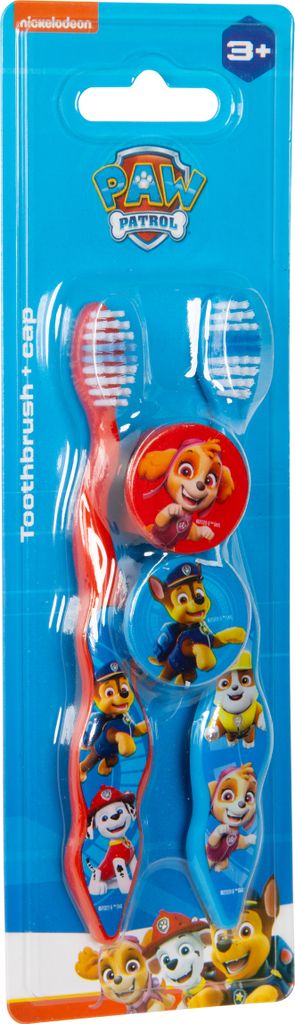 Paw Patrol Zahnbürste mit Kappe – 1 Packung mit 2 Stück Produktbild 2