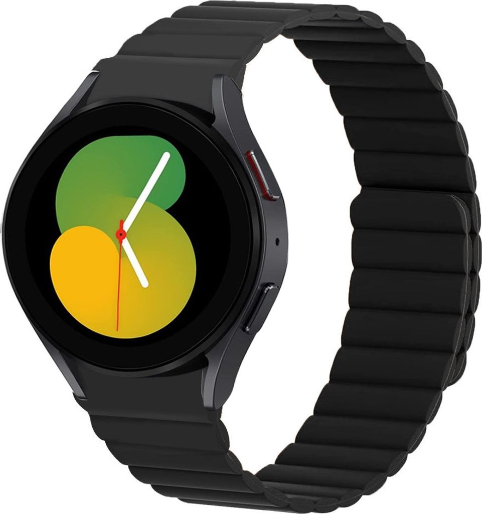 Strap-it Samsung Galaxy Watch 5 - 40mm magnetisches Silikonarmband (Schwarz)