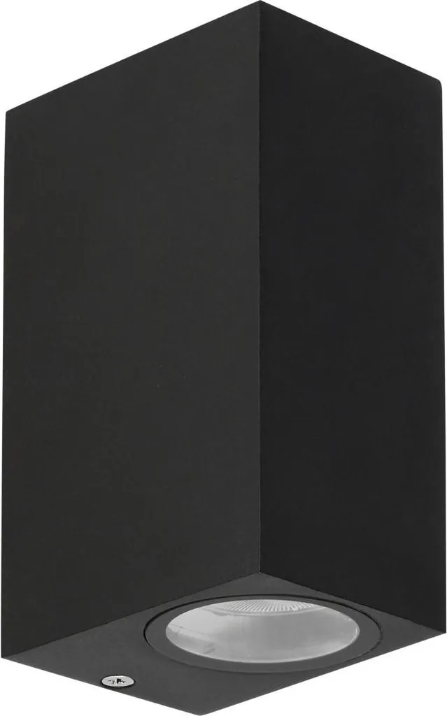 Luminaire extérieur mural noir design cube pour éclairage de jardin