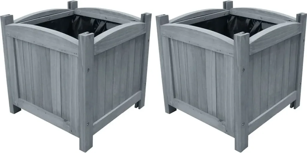Lot de 2 Lits surélevés de jardin 30x30x30 cm en bois massif de sapin
