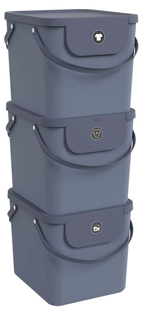 Rotho 3tlg.Wäschesortiersystem Set 40 L Albula aus Produktbild 