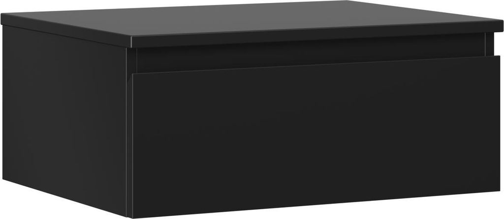 Mexen Orio Badezimmerschrank unter Waschbecken 60 cm mit Arbeitsplatte, 1 Schublade, schwarz matt - 91A10-06023-1-BFC71