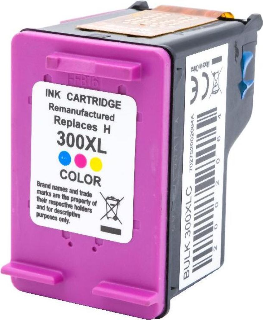 HP 300XL farbig BULK Alternativ Tinte Color für HP / CC644EE / 18ml Druckerpatrone
