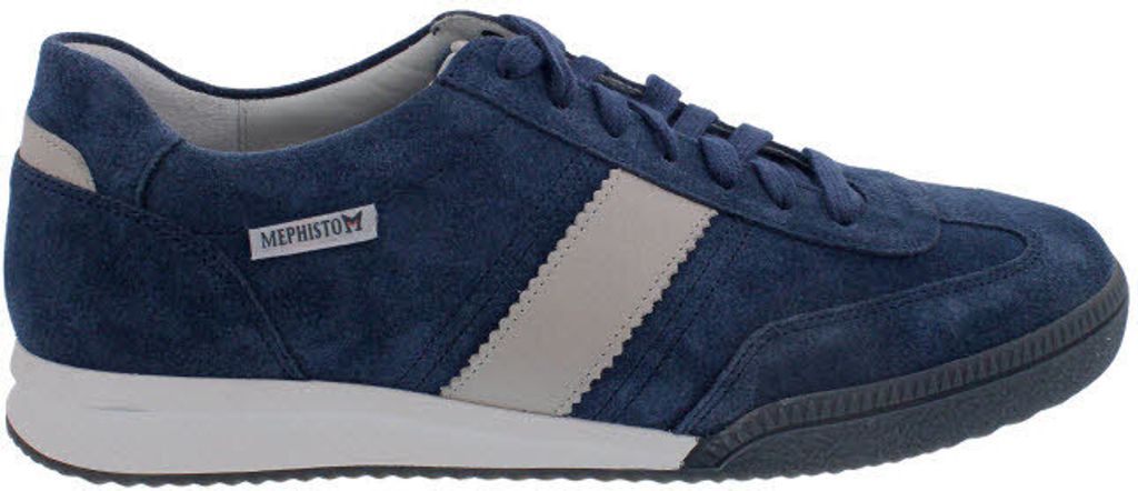 Mephisto Elyo Sneaker, Velours- / Glattleder kombi., blau  Produktbild 