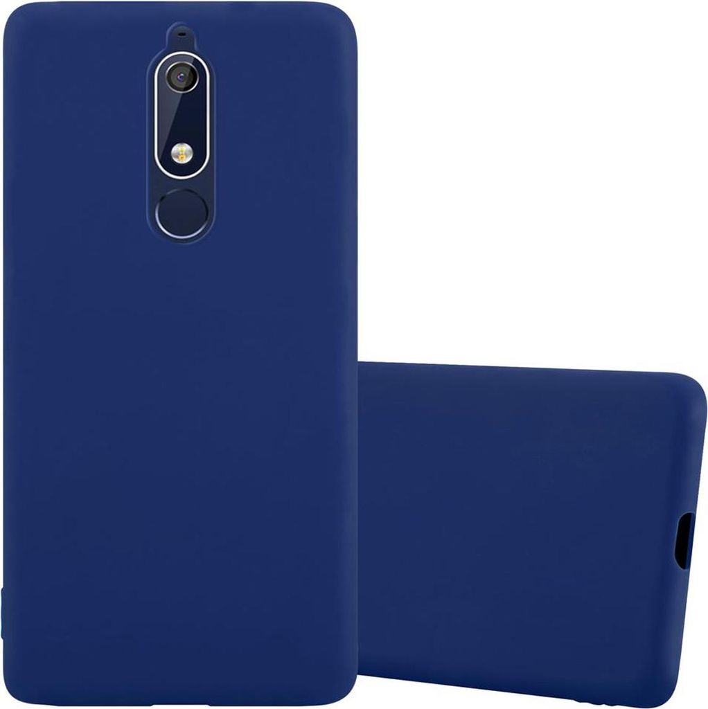 Cadorabo Hülle für Nokia 5.1 Schutzhülle in Blau Handyhülle TPU Silikon Etui Case Cover