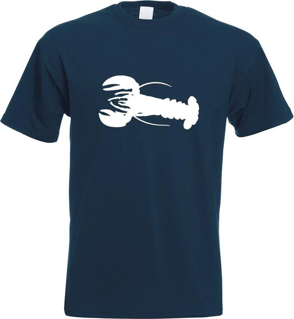 Kiwistar - T-Shirt - Navy - Hummer - Lobster - Krebs - Cancer Motiv Bedruckt Funshirt Design Print - mit Motiv Bedruckt - Funshirt Design - Sport -...