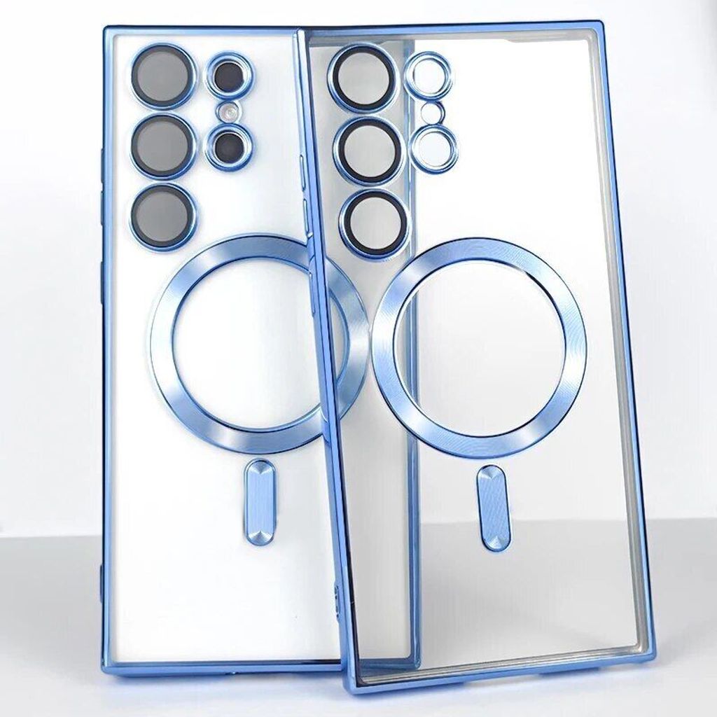 Magnet Handy Hülle passend für Apple IPhone 12 | Schutzhülle mit Kameraschutz Tasche Schutz Case | kompatibel mit Magsafe | TPU Silikon Hell Blau