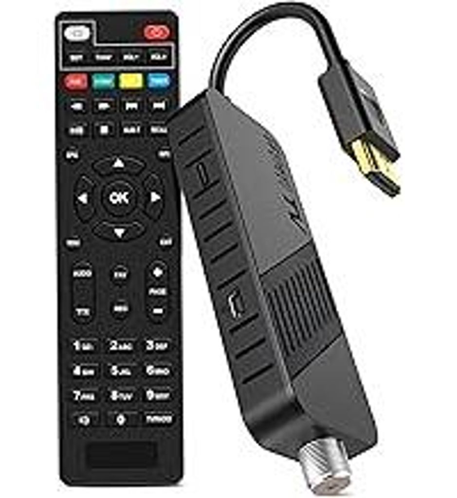 LEYF DVB-S2 Sat Receiver, Full HD 1080P HDMI TV Stick, Satelliten Receiver, Versteckt hinter TV, Digitalanzeige, H265 HEVC Main 10 Bit, 2in1 Univer...