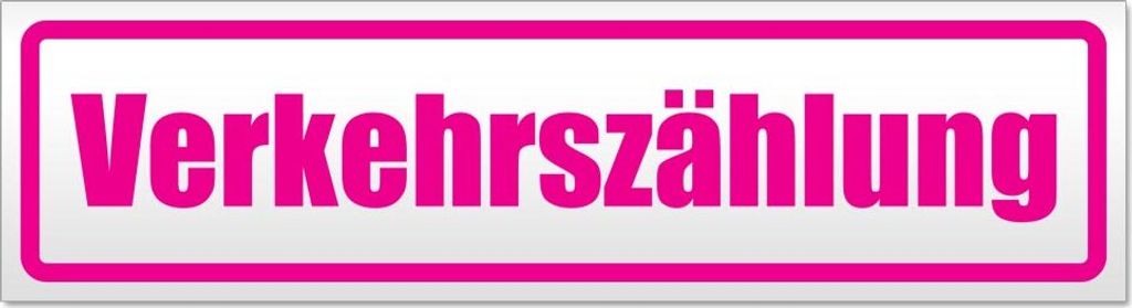 Verkehrszählung Magnetschild Schild magnetisch