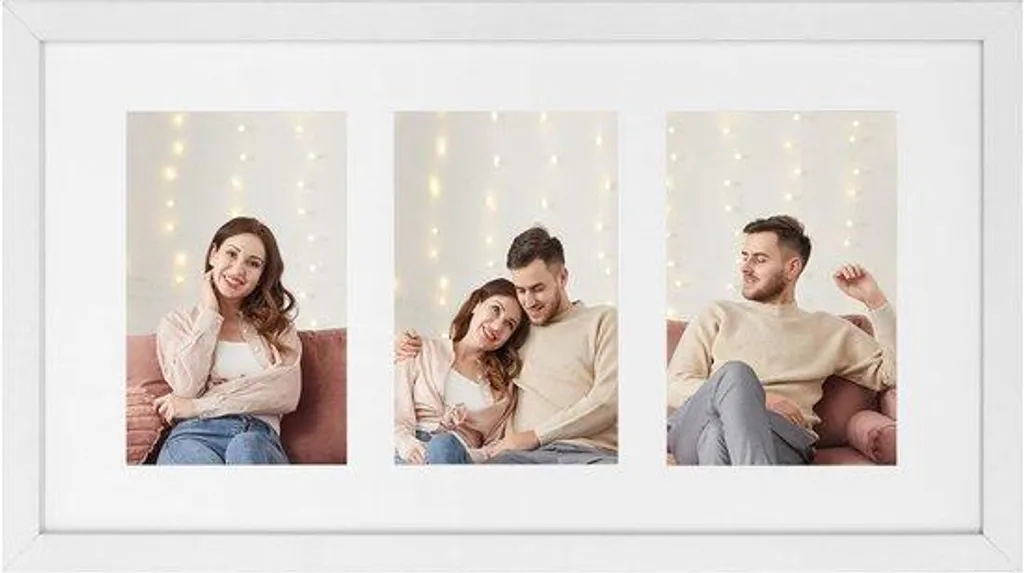 Cadre photo bois blanc 60x40 cm - Style scandinave et finition premium
