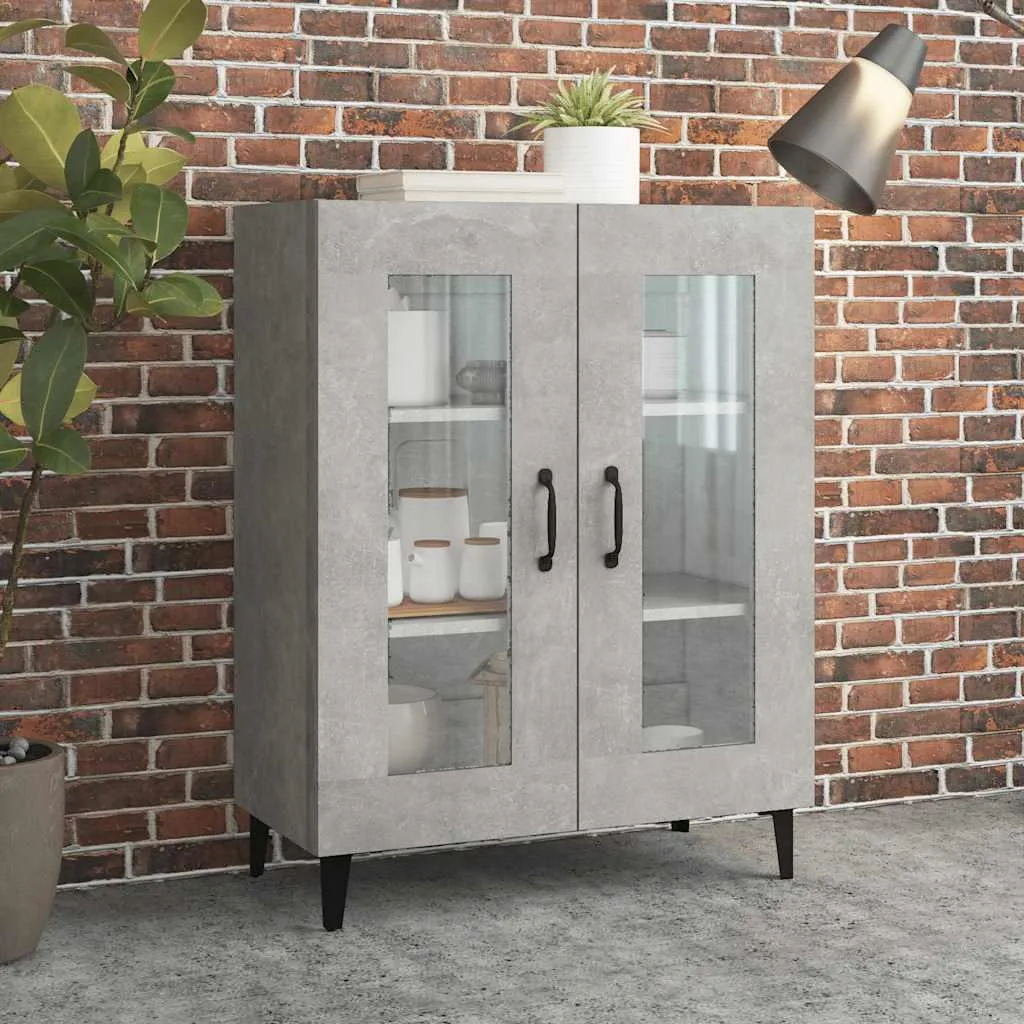 Credenza vidaXL Grigio Cemento - Mobiletto Multiuso 90cm Altezza