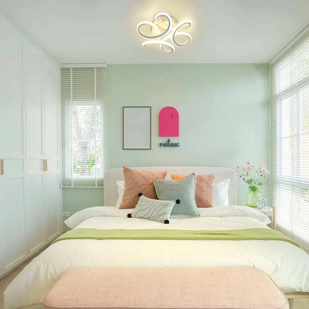 Plafonnier LED Moderne 26W Blanc Chaud 3000K avec Design Géométrique - 8