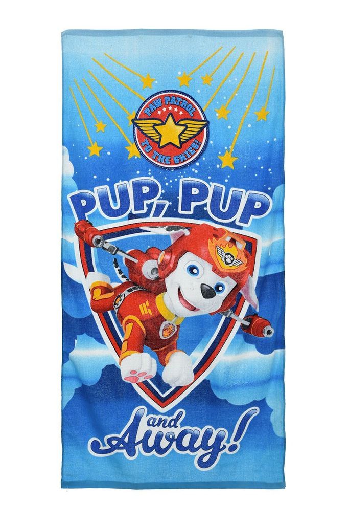 Paw Patrol Kinder Strandtuch Badetuch mit Marshall, 70x140 cm, blau